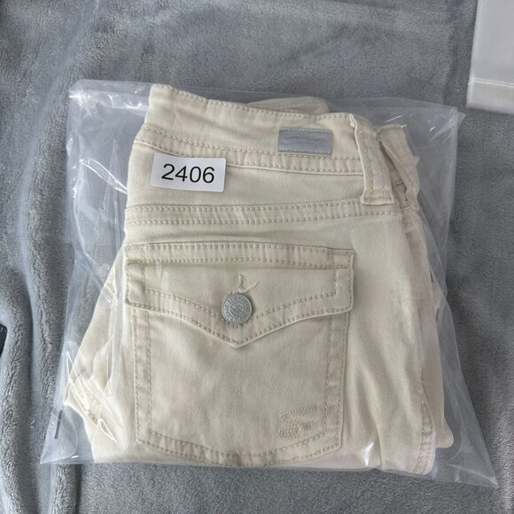 Seven7 Skinny Jeans Starlette Crop Womens Size 6 Mid Rise Denim Stretch Tan - Picture 12 of 12